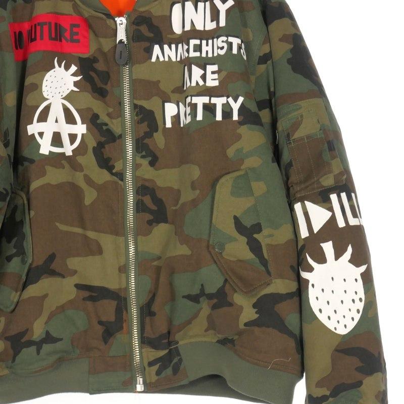 未使用品 キディル KIDILL 25AW FRESH ANARCHY MA-1 迷彩 プリント