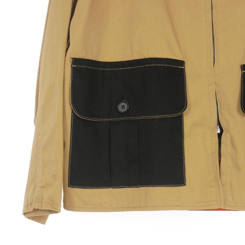 【中古】未使用品 マルニ MARNI 23SS コットンギャバジンバイカラーハンティングジャケット ブルゾン 長袖 46 MARNI（マルニ） 未使用品 MARNI 23SS コットンギャバジンバイカラー