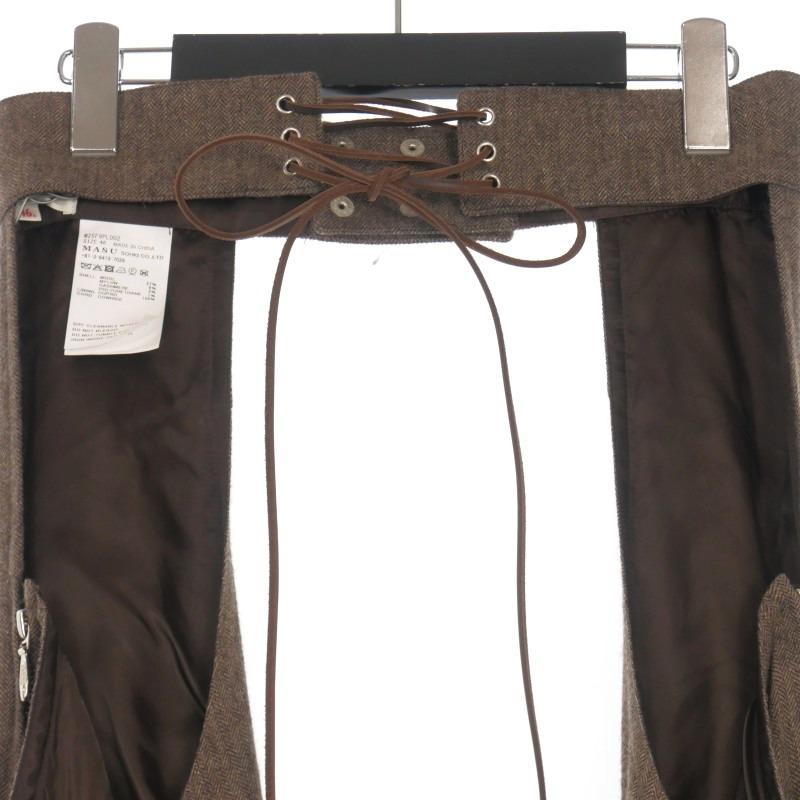 【中古】未使用品 エムエーエスユー MASU 25AW DIAMOND CHAPS チャップス レザーレース 46 モカ 茶 M25F9PL002 メンズ 未使用品 エムエーエスユー MASU 25AW DIAMOND CHAPS チャップス