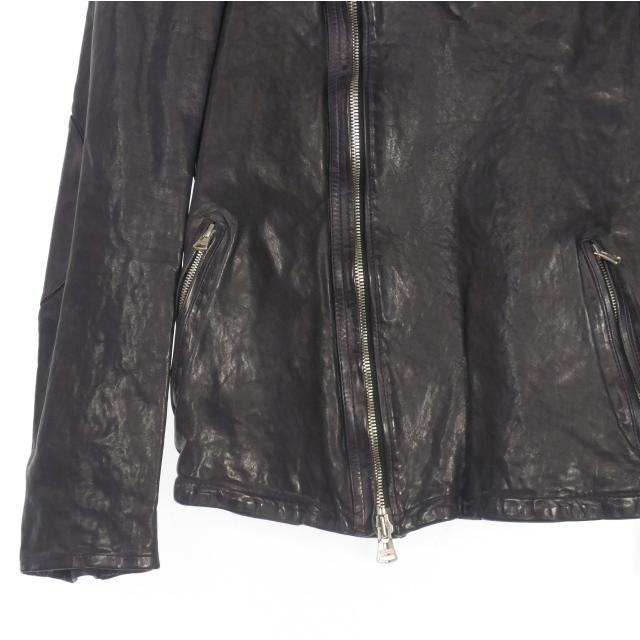 希少✨イサムカタヤマバックラッシュ レザージャケット バッファロー 黒色 M ISAMUKATAYAMA BACKLASH オイルカーフレザー スカジャン サイズ2