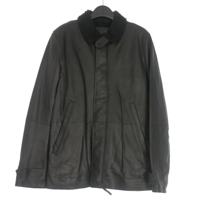 【中古】イサムカタヤマバックラッシュ ISAMU KATAYAMA BACKLASH ゴートスキン レザージャケット ブルゾン ボア 2(M) ブラック 黒 イサムカタヤマバックラッシュ ISAMU KATAYAMA BACKLASH ゴートスキン