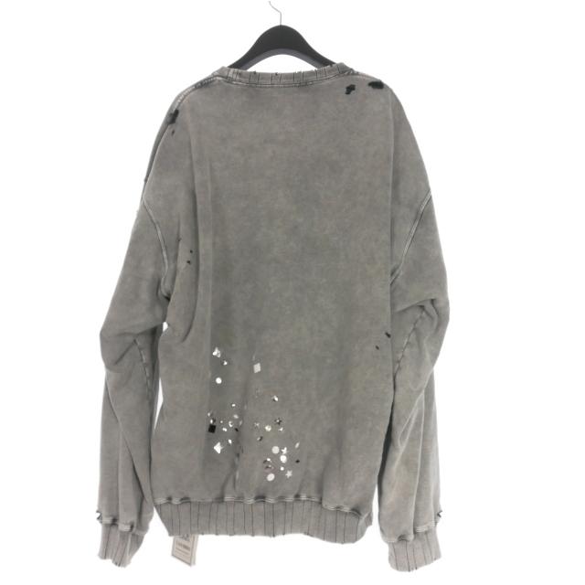 【中古】ミハラヤスヒロ MIHARA YASUHIRO 25AW EMBELLISHED BLEACHED SWEATSHIRT スウェット 46 グレー A15P0562-0 ミハラヤスヒロ MIHARA YASUHIRO 25AW EMBELLISHED BLEACHED