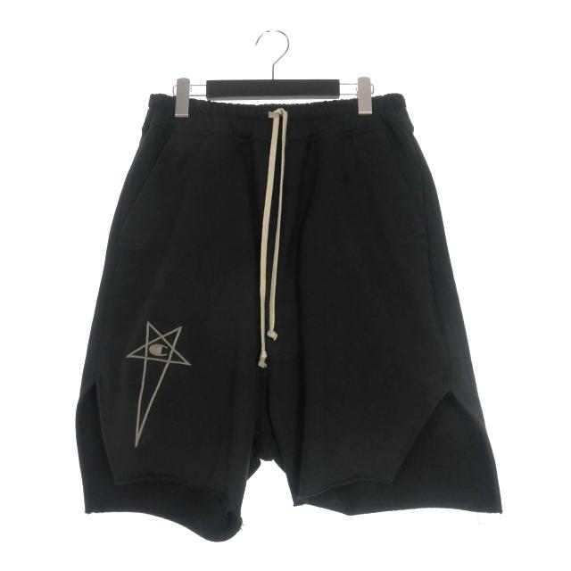 DRKSHDWリックオウエンスPODSポッズ ショートパンツ XS 黒ブラック RICK OWENS - 【26SS】リックズポッズ ドローストリング サルエル