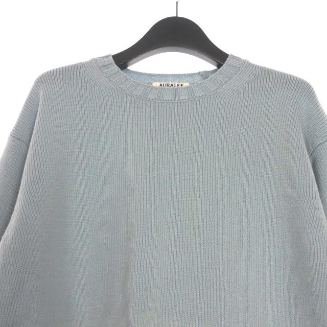 オーラリー AURALEE 23AW WASHED FRENCH MERINO KNIT ニットプル