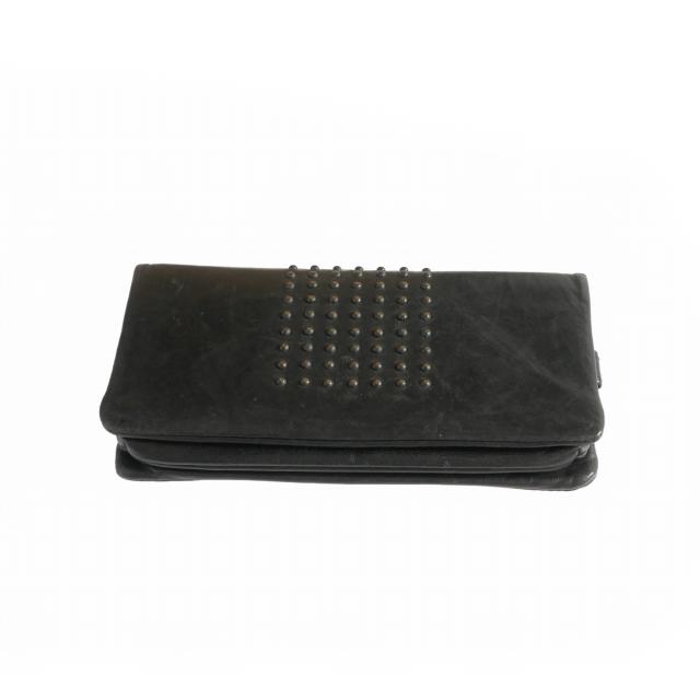 PATRICK STEPHAN スタッズ付き黒レザー長財布 パトリックステファン PATRICK STEPHAN スタッズ レザーロング