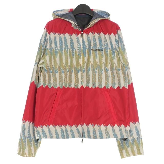 ヴァレンティノ ヴァレンチノ VALENTINO 総柄 ナイロン フーデッド