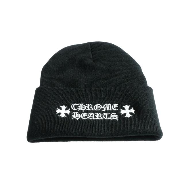 CHROME HEARTS 黒ニット帽 CHROME HEARTS（クロムハーツ） CHROME HEARTS CHプラス ロゴ刺繍