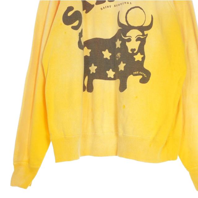 SAINT MICHAEL CRW N SWT COW Yellow XL セントマイケル SAINTMICHAEL