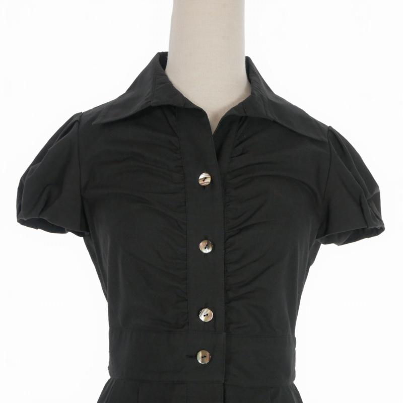 エムズグレイシー M'S GRACY 裾レース シャツワンピース ドレス 半袖