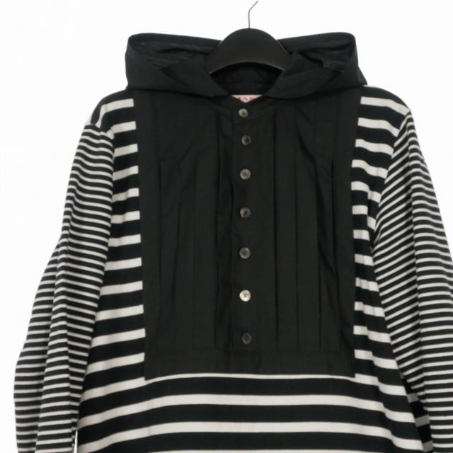 エムエーエスユー MASU MARINE PULLOVER SHIRT 切替 フードシャツ 