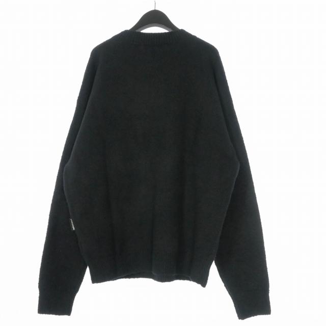 未使用品 パームエンジェルス PALM ANGELS 24AW Black Monogram Sweater モノグラムセーター ニット 長袖 M ブラック 黒 PMHE054F24KNI0011_1