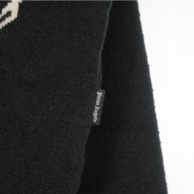 未使用品 パームエンジェルス PALM ANGELS 24AW Black Monogram Sweater モノグラムセーター ニット 長袖 M ブラック 黒 PMHE054F24KNI0011_4