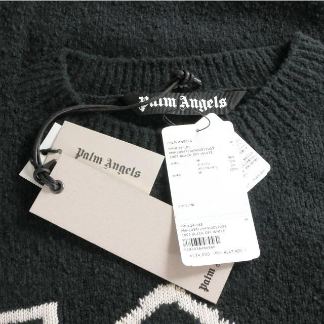 未使用品 パームエンジェルス PALM ANGELS 24AW Black Monogram Sweater モノグラムセーター ニット 長袖 M ブラック 黒 PMHE054F24KNI0011_5