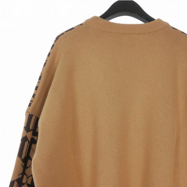 未使用品 パームエンジェルス PALM ANGELS 23AW ALLOVER MONOGRAM JQRD SWEA モノグラムセーター ニット 長袖 S ベージュ PMHE053E23KNI001_5
