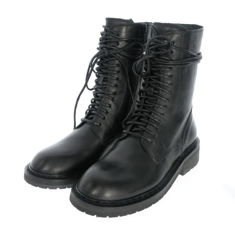 アンドゥムルメステール バックレースブーツ アンドゥムルメステールのバックレースブーツANN DEMEULEMEESTER
