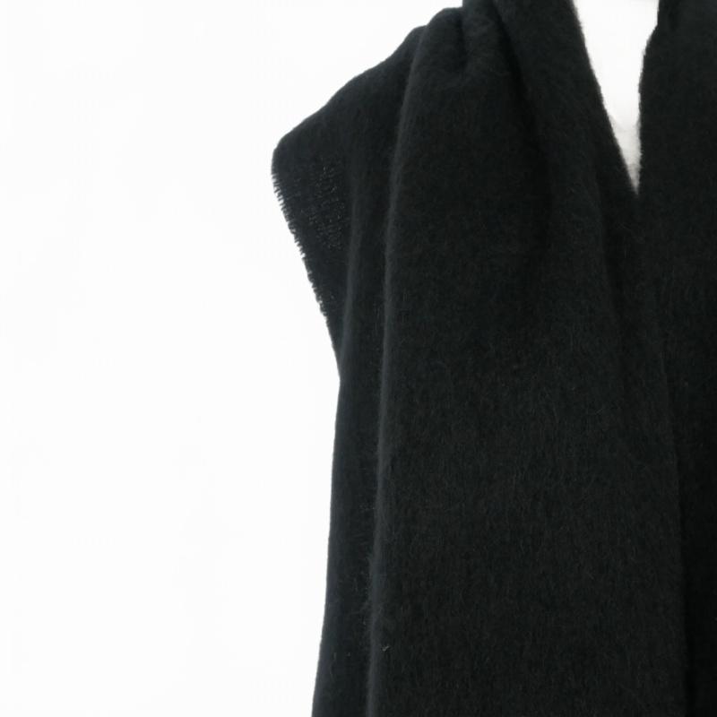 未使用品 マルニ MARNI 25AW BRUSHED ALPACA ブラッシュドアルパカ ロゴマフラー ストール UNI ブラック 黒 ASZC0005A0 UTW918 国内正規 メ