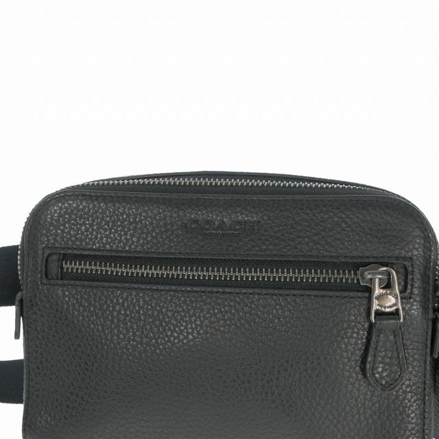 COACH（コーチ） レザー ウエストバッグ ボディバッグ 鞄 ブラック 黒