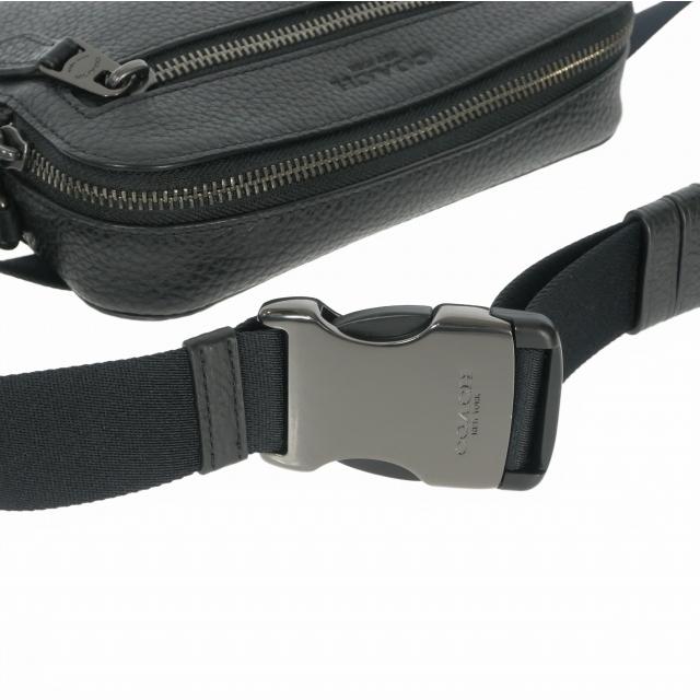 【超美品】COACH ボディバッグ ブラック COACH（コーチ） レザー ウエストバッグ ボディバッグ 鞄 ブラック 黒