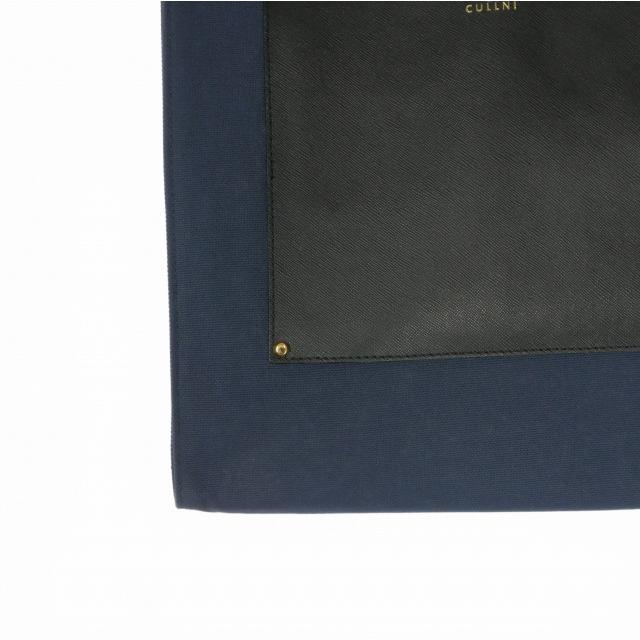 レザーポケットキャンバストートバッグCULLNI クルニ CULLNI Leather Pocket Canvas Tote レザーポケット キャンバス