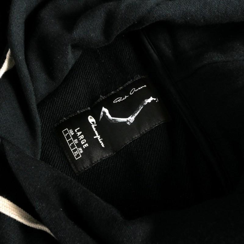Rick Owens × Champion 21SS Pentagram Logo Embroidered Hoodie