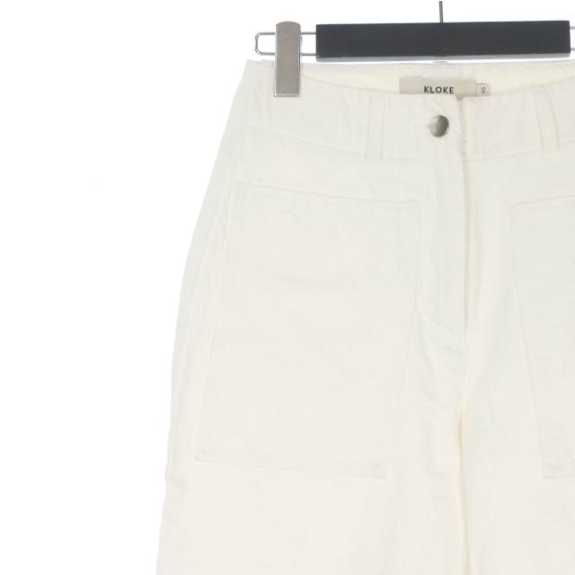 クローク KLOKE ワイドデニムパンツ ジーンズ XS ホワイト 白
