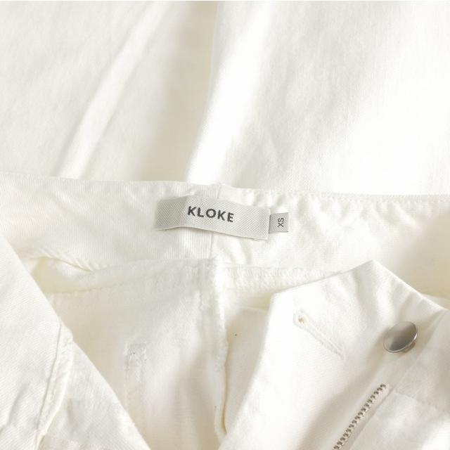 クローク KLOKE ワイドデニムパンツ ジーンズ XS ホワイト 白