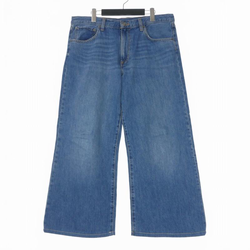 ZARA ワイドレッグデニム 34サイズ ZARA（ザラ） ワイドレッグデニムパンツ ジーンズ EUR44 インディゴ