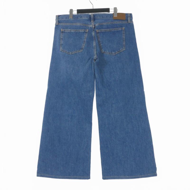 ZARA（ザラ） ワイドレッグデニムパンツ ジーンズ EUR44 インディゴ
