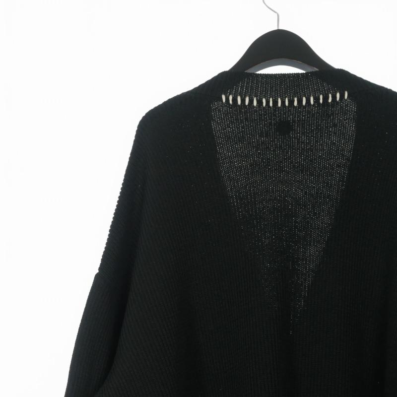未使用品 オーユーエーティー OUAT OFFICE CARDIGAN ニットカーディガン セーター ステッチ 長袖 3 ブラック 黒 O007026CD メンズ_5