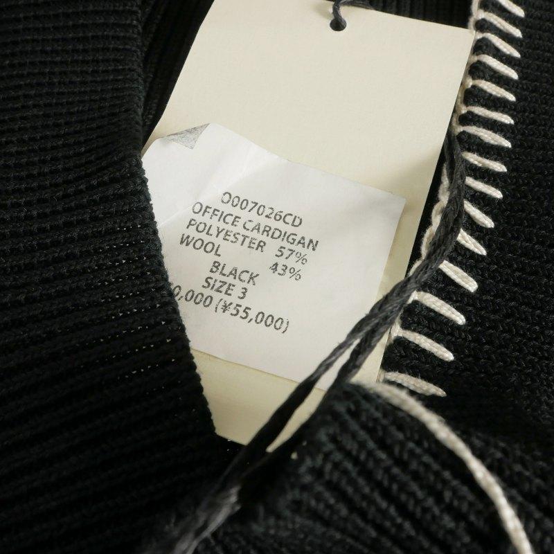 未使用品 オーユーエーティー OUAT OFFICE CARDIGAN ニットカーディガン セーター ステッチ 長袖 3 ブラック 黒 O007026CD メンズ_8