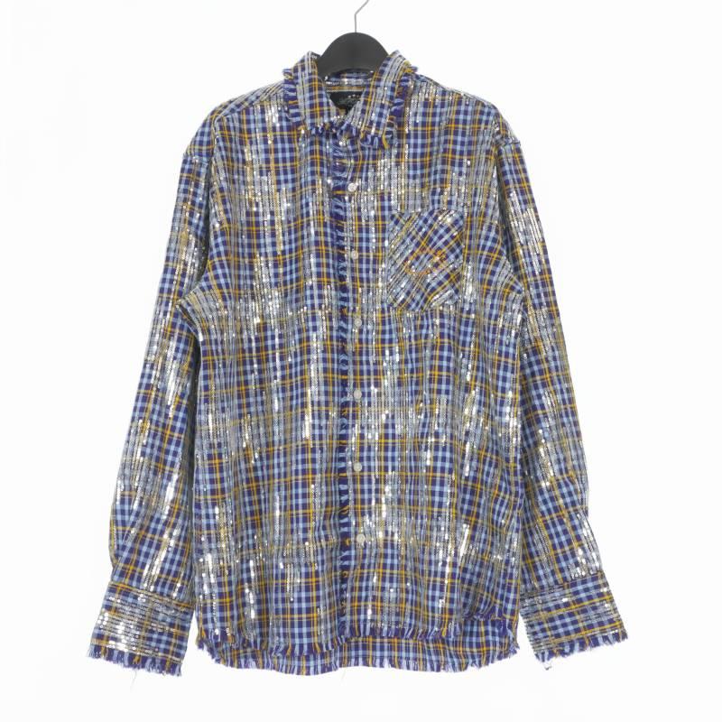 未使用品 エーエフビー AFB 25SS SPANGLE SHIRTS スパンコール