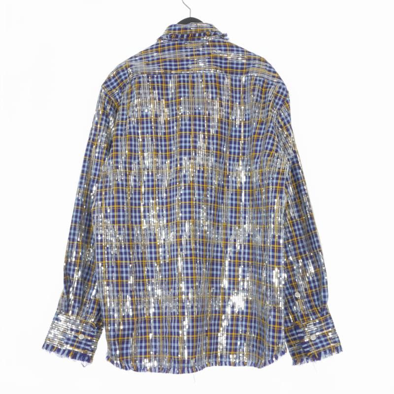 未使用品 エーエフビー AFB 25SS SPANGLE SHIRTS スパンコール 