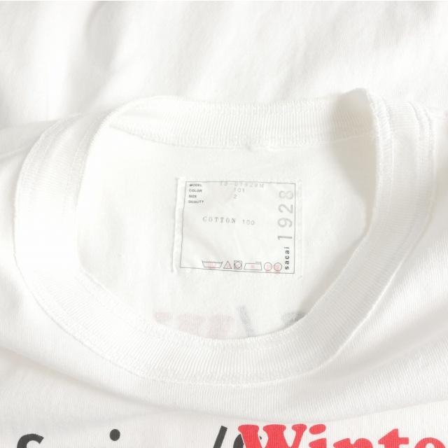 サカイ sacai 19SS SPRING/WINTER シーズンロゴ プリント Tシャツ