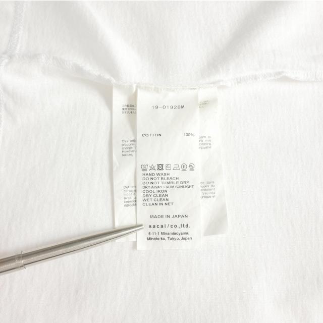 サカイ sacai 19SS SPRING/WINTER シーズンロゴ プリント Tシャツ