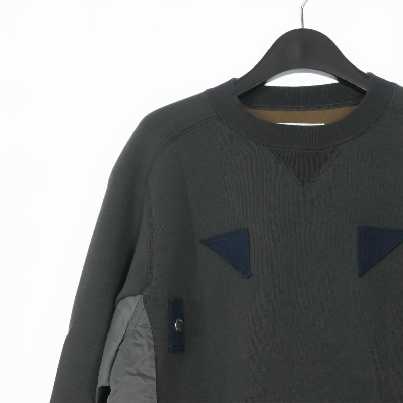 サカイ sacai 22AW Nylon Twill x Sponge Sweat Pullover ドッキング