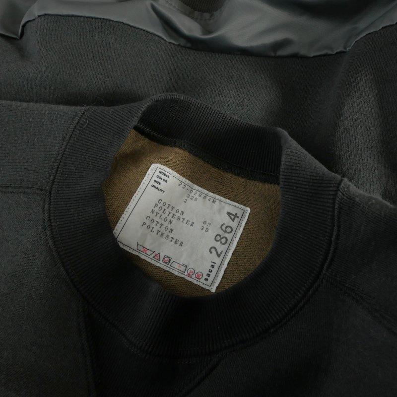 サカイ sacai 22AW Nylon Twill x Sponge Sweat Pullover ドッキング