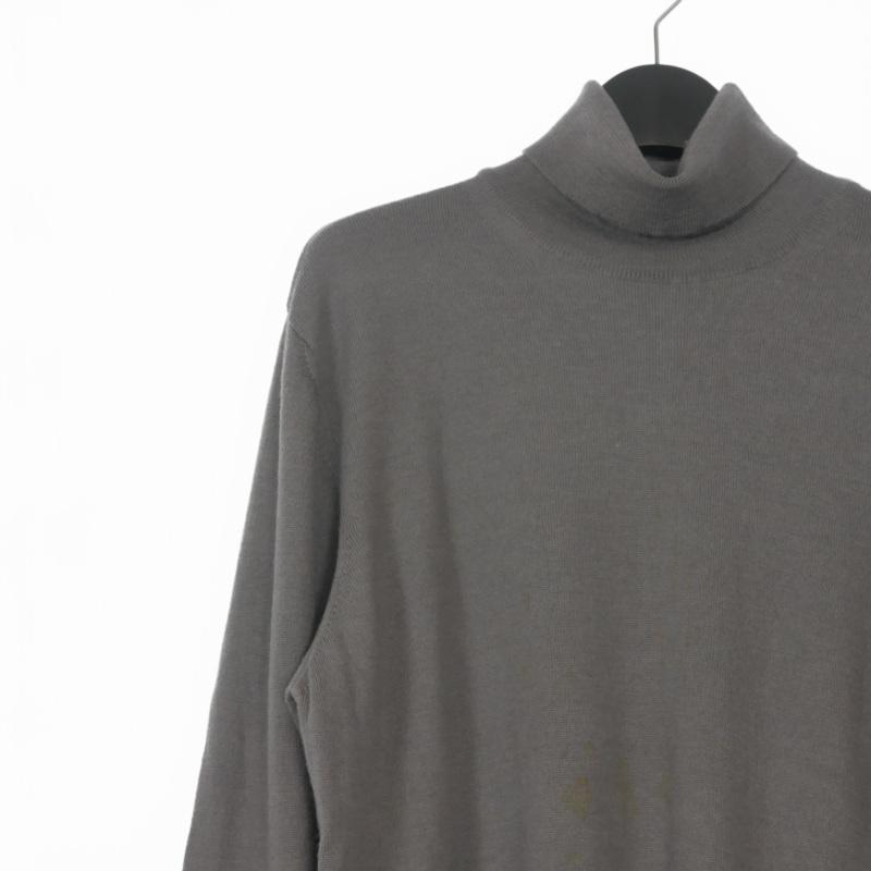 グッチ GUCCI カシミヤ混 タートルネック ニット セーター 長袖 M グレー メンズ_2