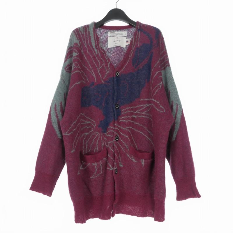 トップス DAIRIKU 23SS LeopardMohairCardigan Knit ダイリク DAIRIKU 23SS Leopard Mohair Cardigan Knit モヘヤ混 ニット