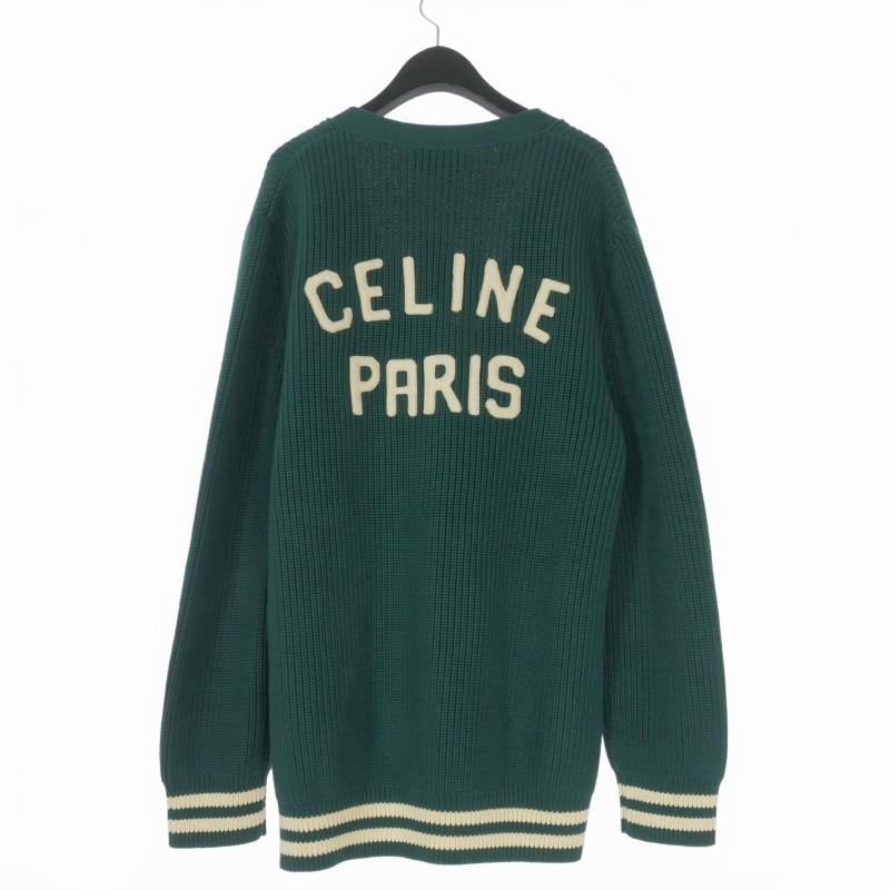 CELINE（セリーヌ） ロゴワッペン カレッジカーディガン ニット 