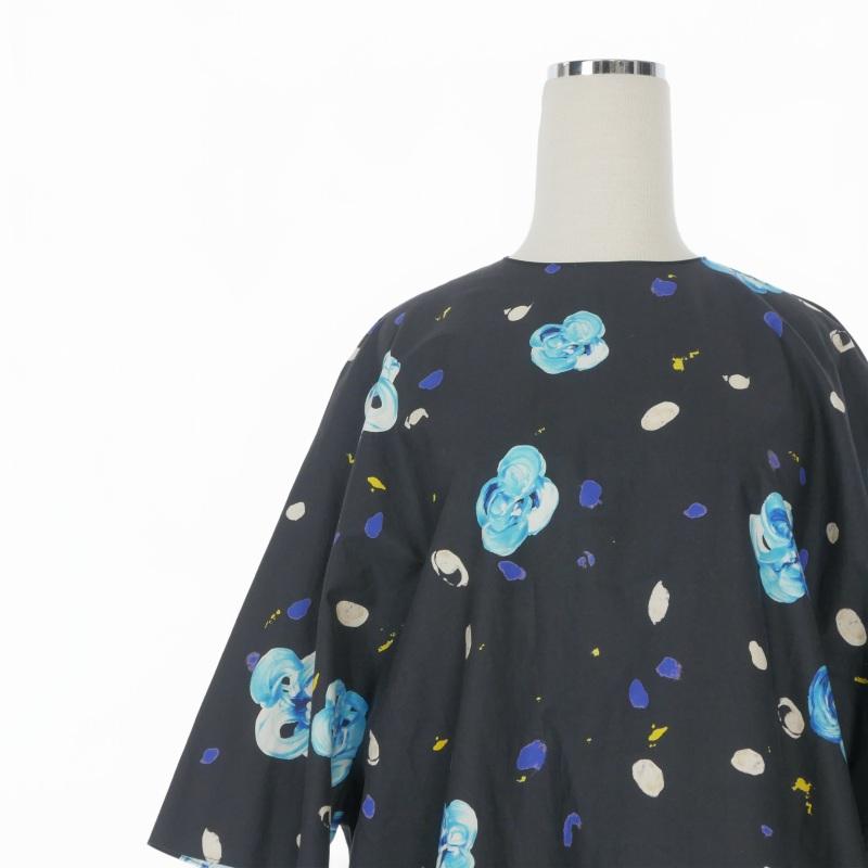マルニ MARNI 19SS ワンピース ドレス 花柄 半袖 36 ネイビー 紺 ABMA0222A0 国内正規 レディース_2