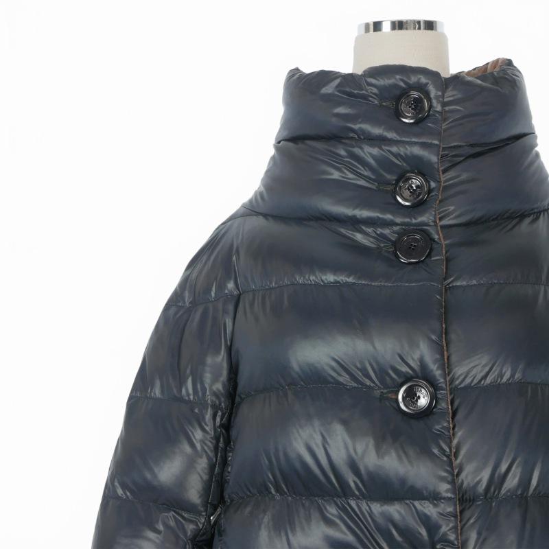ヘルノ HERNO ジャケット リバーシブル 42 HERNO（ヘルノ） リバーシブル ノーカラー ダウンジャケット 衣料品