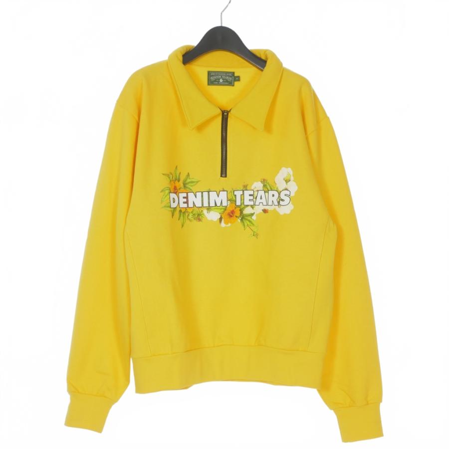 デニムティアーズ DENIM TEARS プリント ハーフジップスウェットシャツ 