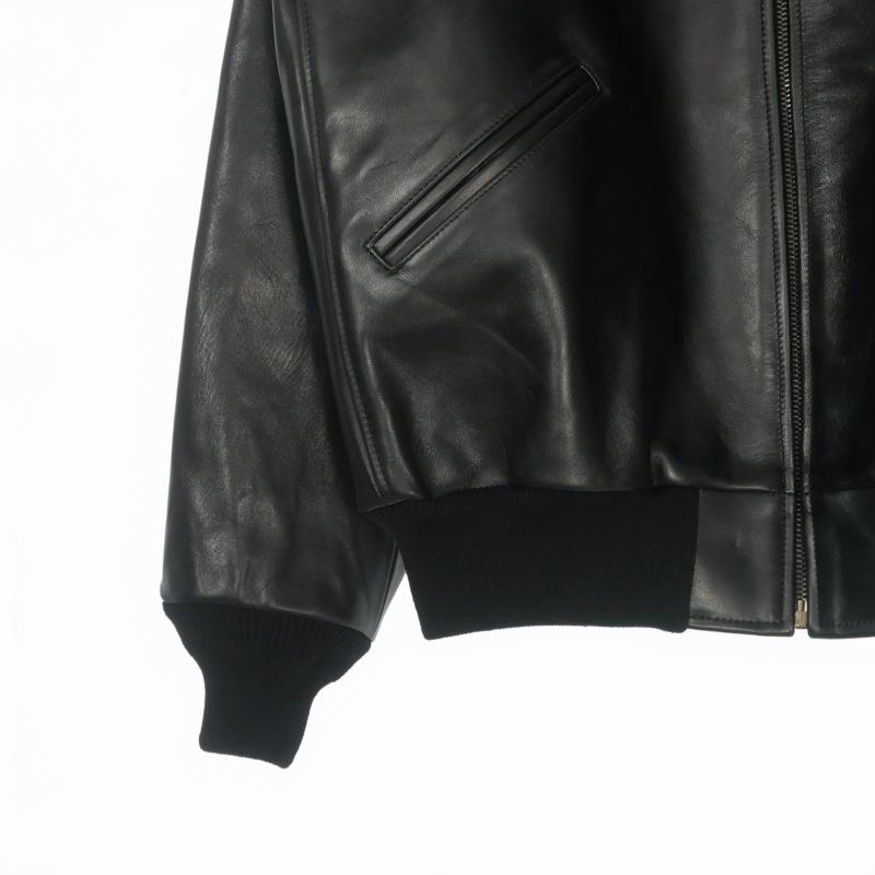 極美品 N.HOLLYWOOD ホースレザー ma1 42サイズ 黒 未使用品 マシス MASSES LEATHER JACKET ZIP ホース レザージャケット