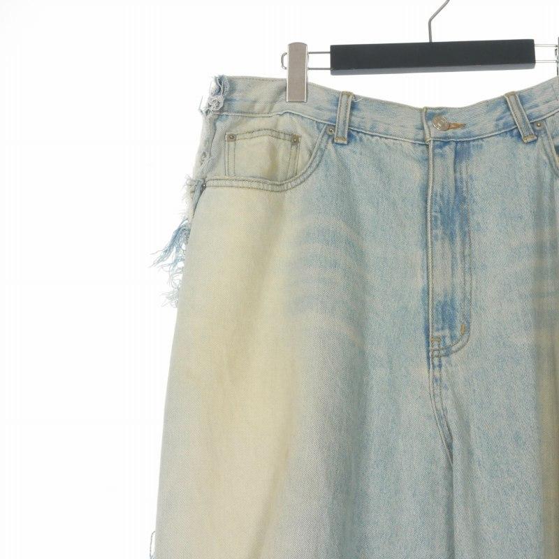 プロジェクト ジーアール PROJECT G/R Two Faced Denim Pants ダメージ加工 デニムパンツ ジーンズ 2 インディゴ メンズ_2