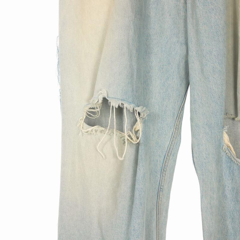 プロジェクト ジーアール PROJECT G/R Two Faced Denim Pants ダメージ加工 デニムパンツ ジーンズ 2 インディゴ メンズ_3