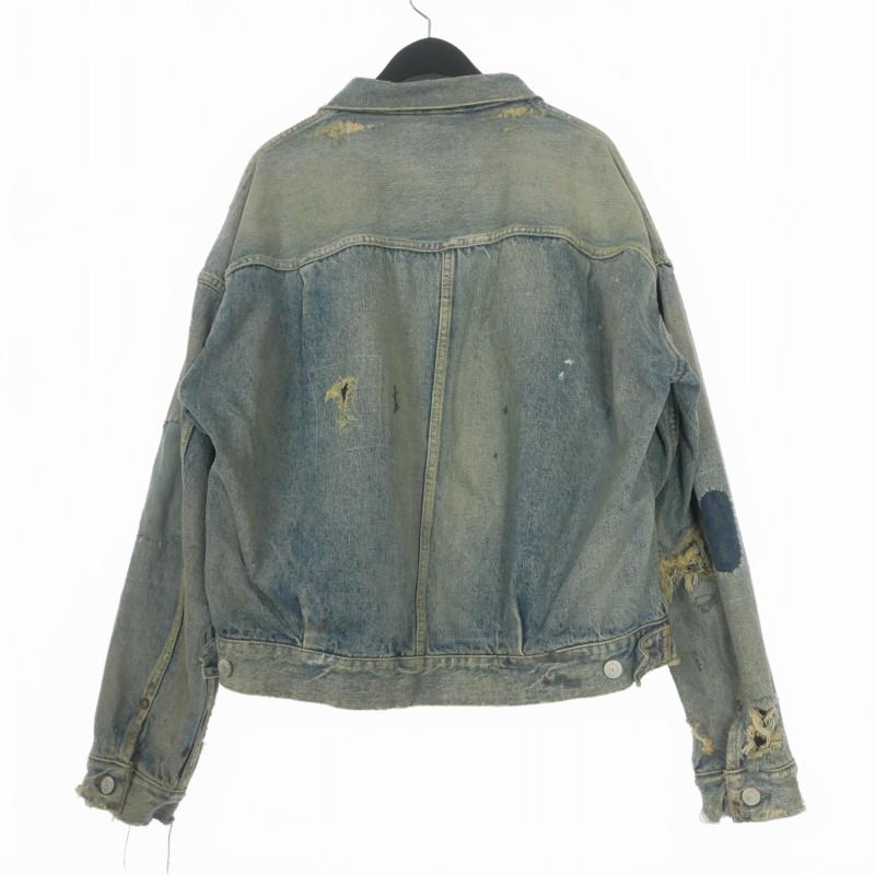 未使用品 セントマイケル × ベルベルジン 23AW DENIM JACKET DAMAGE ダメージ加工 デニムジャケット ブルゾン 長袖 S SM-A23-0000-C17の画像