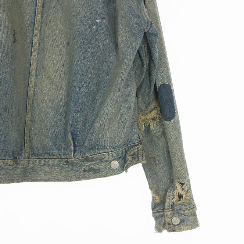 未使用品 セントマイケル × ベルベルジン 23AW DENIM JACKET DAMAGE ダメージ加工 デニムジャケット ブルゾン 長袖 S SM-A23-0000-C17の画像