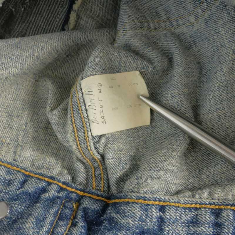 未使用品 セントマイケル × ベルベルジン 23AW DENIM JACKET DAMAGE ダメージ加工 デニムジャケット ブルゾン 長袖 S SM-A23-0000-C17の画像