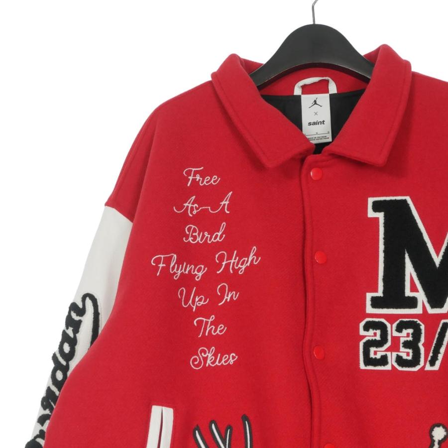 未使用品 セントマイケル × ジョーダン 26SS MJ SM VARSITY JKT バー