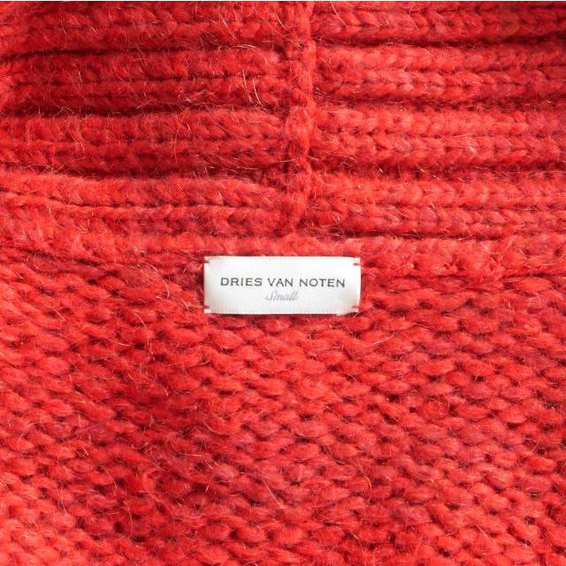 DRIES VAN NOTEN ドリスヴァンノッテン カーディガン レッド L ドリスヴァンノッテン DRIES VAN NOTEN ロングニットカーディガン